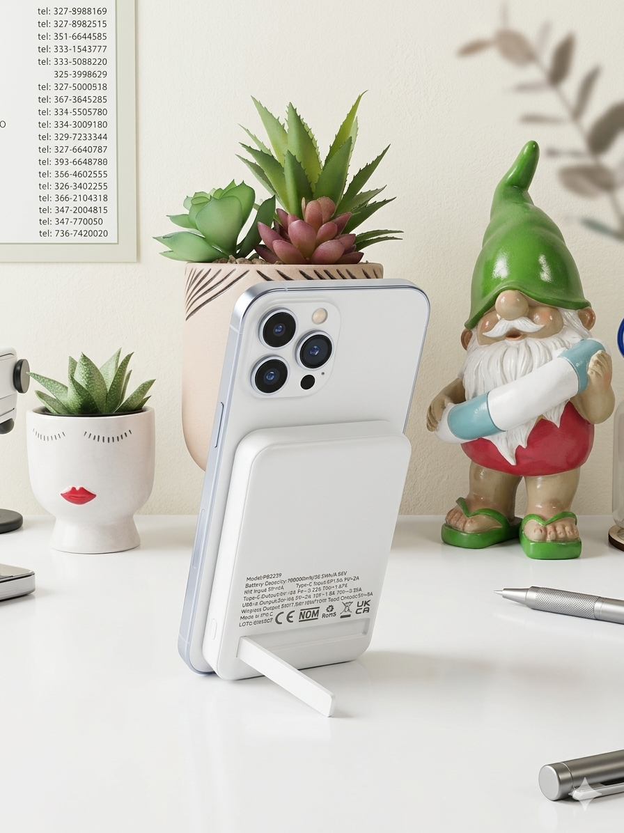 Unico Power Bank Wireless Magnetico 10000mAh 22.5W Ricarica Rapida per Smartphone Design Compatto e Leggero Perfetto per Viaggi e Lavoro