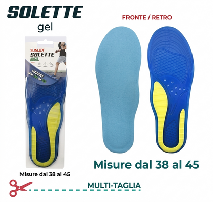 Solette Anatomiche gel misura 38-45 multi taglia