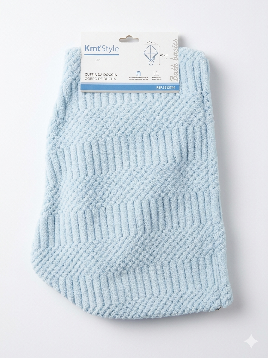 Soft and Durable Fabric Shower Cap for Rapid Water Absorption in the Bathroom