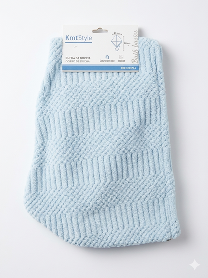 Soft and Durable Fabric Shower Cap for Rapid Water Absorption in the Bathroom