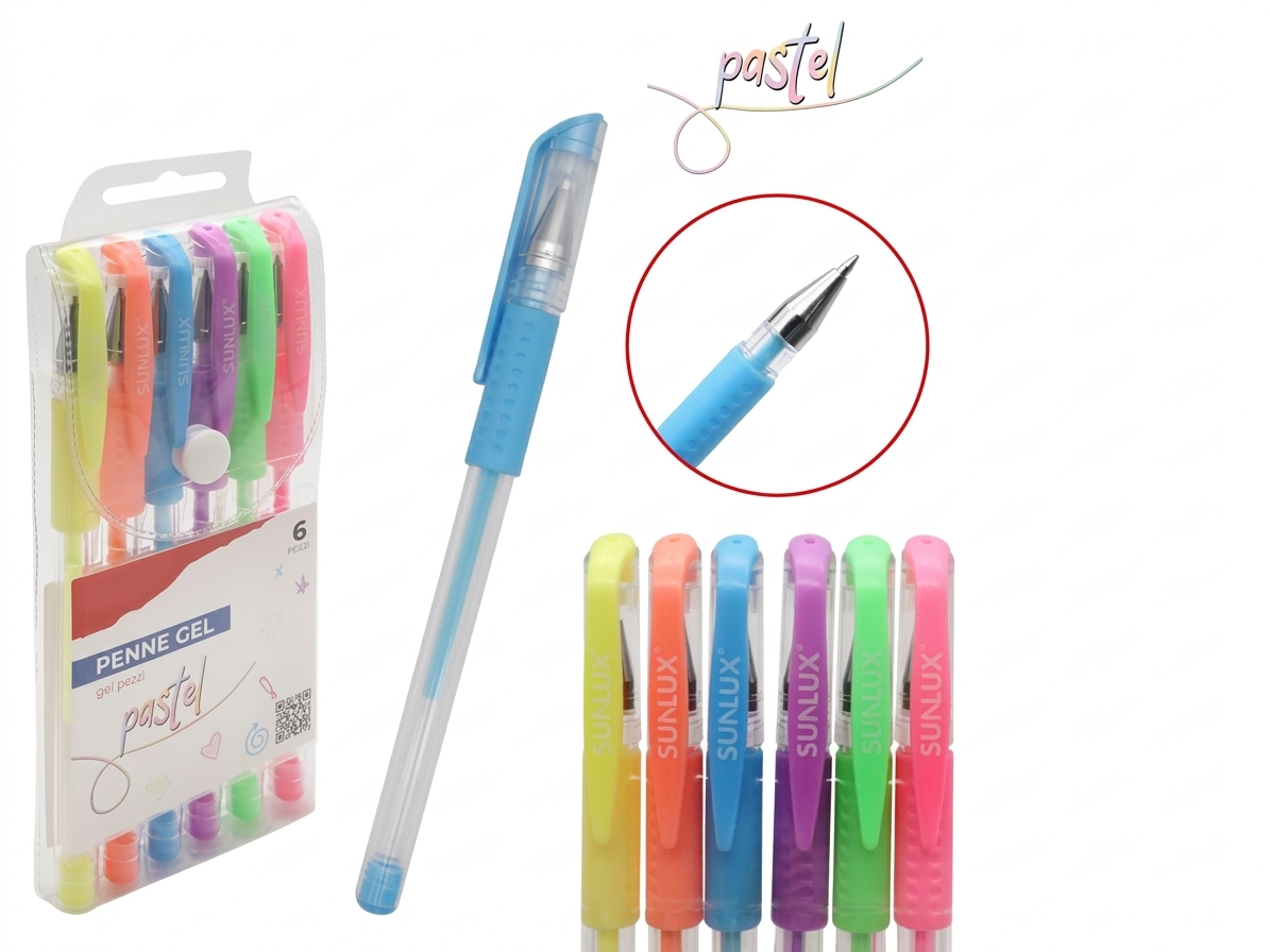 Pastel Gel Pens 6 pcs Luminous and Distinctive Writing Ideal for Everyday Use