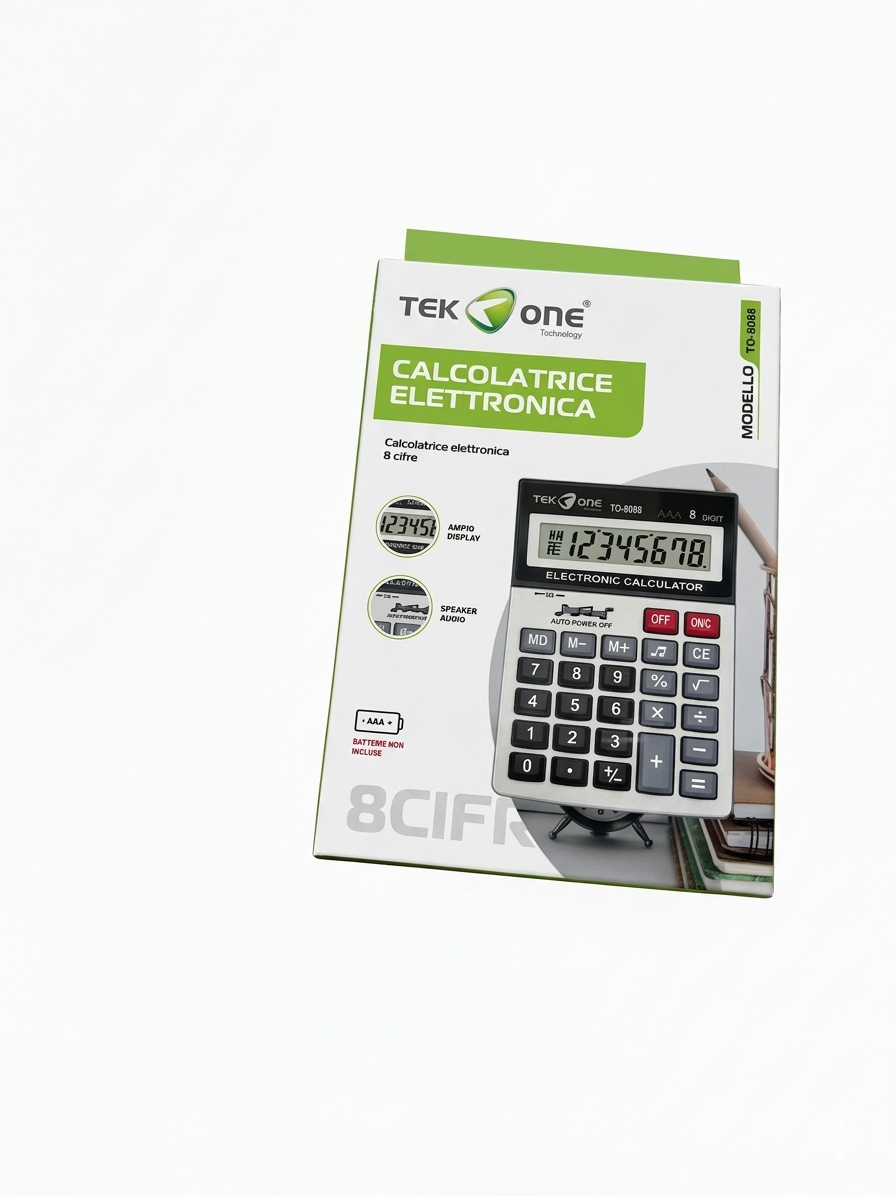 8-Digit Desktop Calculator, Large LCD Display, Large Buttons for Office, Home, and School