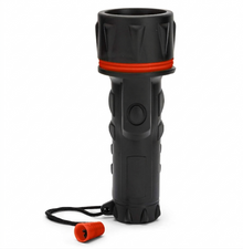 Torcia LED di Emergenza Impermeabile MU-T92107, Lanterna Portatile da Campeggio e Trekking, 1W LED, 2x Batterie D, Antiscivolo, Duratura, Ideale per Casa, Outdoor e Blackout