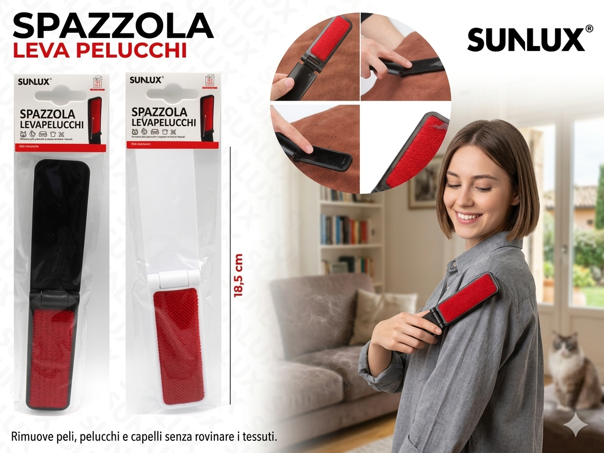 Spazzola levapelucchi Pieghevole
