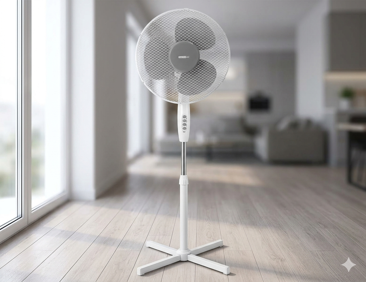 Ventilatore Plus Con Asta Inclusa 140 cm 45 W Alta Qualità per Uso Domestico e Ufficio Ideale per Raffreddamento Efficiente