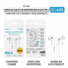 Basta adattatori!  Collega questi auricolari Type-C e goditi la tua musica preferita a soli 4,00€. Alta fedeltà garantita!