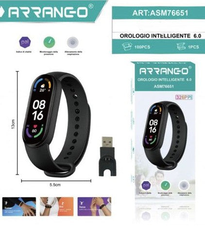 Arrango Smartwatch 6.0 Rechargeable Model M6 ASM76651 with Advanced Technologies and Useful Functions for Daily Use