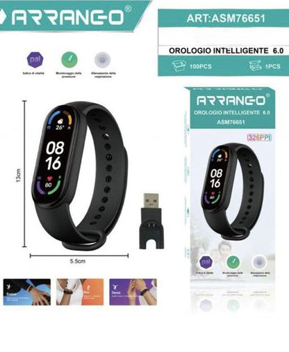 Arrango Smartwatch 6.0 Rechargeable Model M6 ASM76651 with Advanced Technologies and Useful Functions for Daily Use