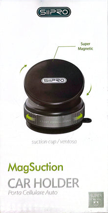 Supporto Magnetico per Telefono Super Forte, Lega di Alluminio Aggiornata, Design Pieghevole e Rotabile a 360°, Dotato di Ventosa a Vuoto, Perfetto per Cruscotti Auto, Piastrelle del Bagno e Superfici in Vetro