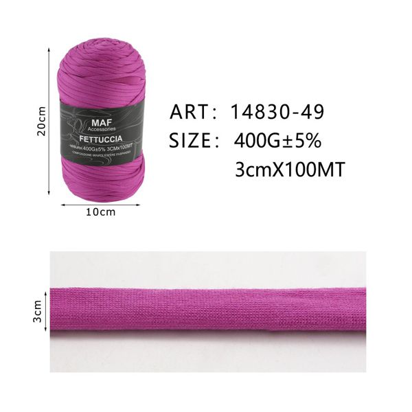 Ribbon - 400g/109 Yards Chunky Cotton Blend Fabric Yarn - 3cm Wide Soft Stretchy Knitting Yarn for Crochet Baskets, Rugs, Handbags & DIY Home Decor