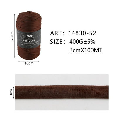Ribbon - 400g/109 Yards Chunky Cotton Blend Fabric Yarn - 3cm Wide Soft Stretchy Knitting Yarn for Crochet Baskets, Rugs, Handbags & DIY Home Decor