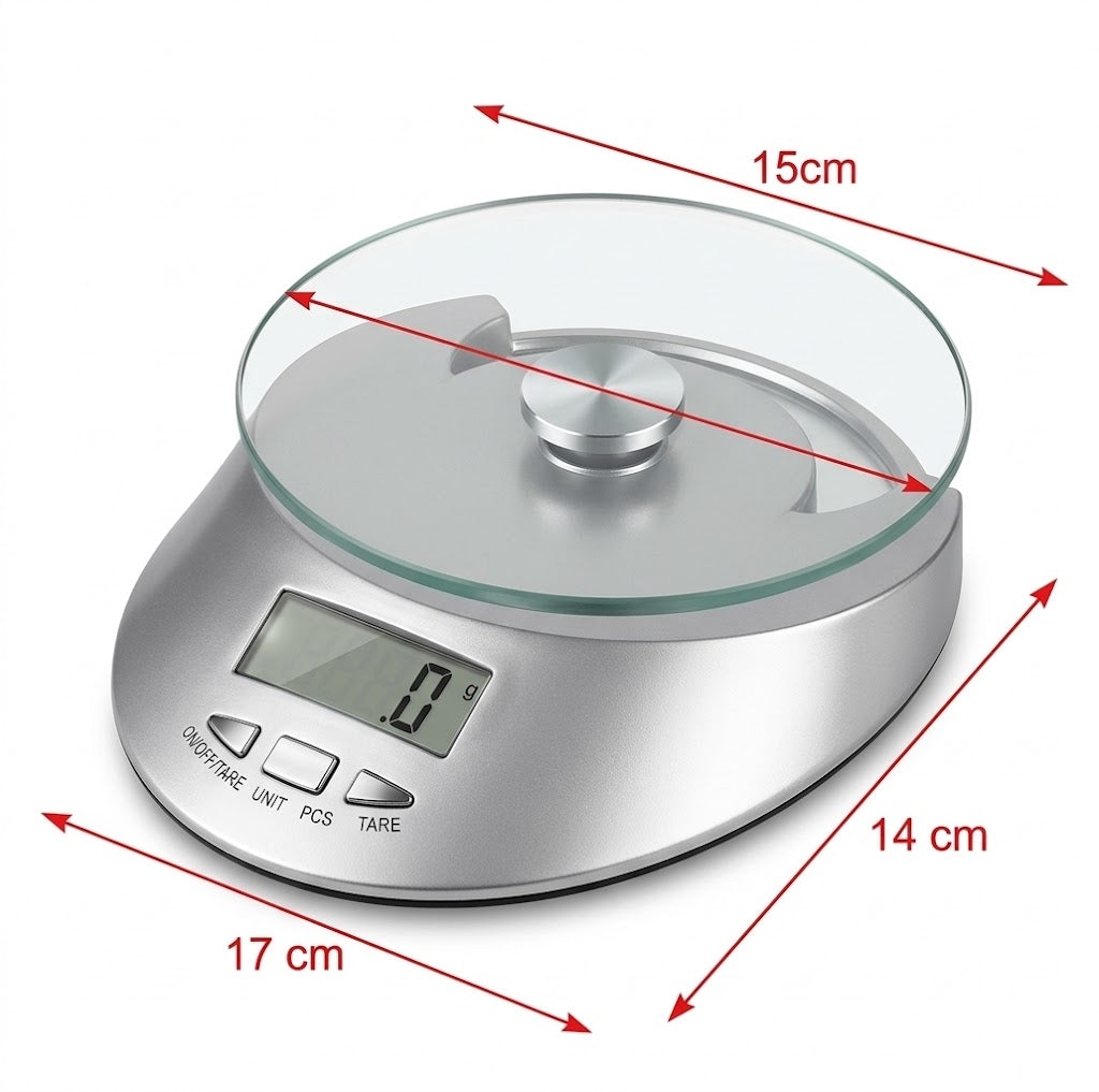 Bilancia Digitale da Cucina 5kg Precisione 1g Display LCD Bilancia Elettronica Alimentare per Cucina