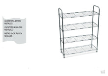 SCARPIERA  4 PIANI IN  METALO 23*67*63.5CM
